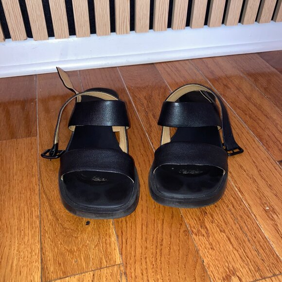 Camper Dana Sandals Black Leather 2-Strap - Picture 2 of 4